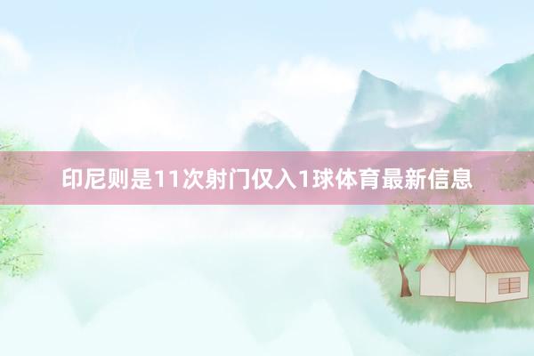 印尼则是11次射门仅入1球体育最新信息
