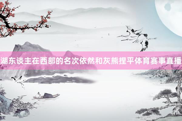 湖东谈主在西部的名次依然和灰熊捏平体育赛事直播