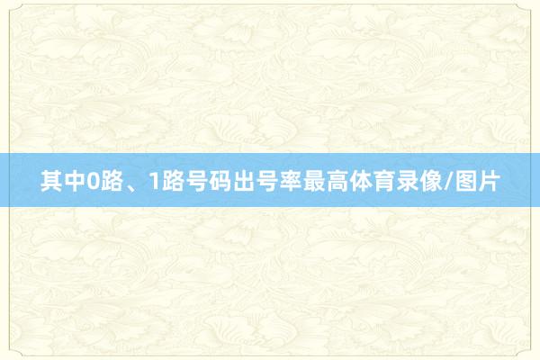 其中0路、1路号码出号率最高体育录像/图片