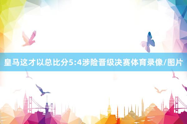 皇马这才以总比分5:4涉险晋级决赛体育录像/图片