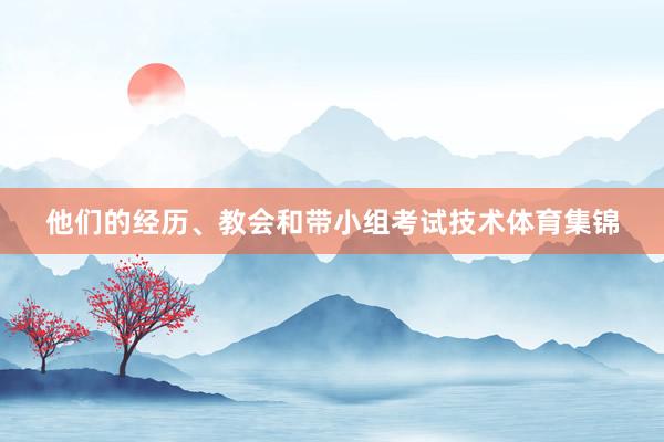 他们的经历、教会和带小组考试技术体育集锦