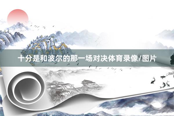 十分是和波尔的那一场对决体育录像/图片