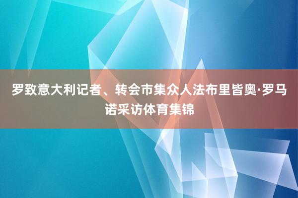 罗致意大利记者、转会市集众人法布里皆奥·罗马诺采访体育集锦