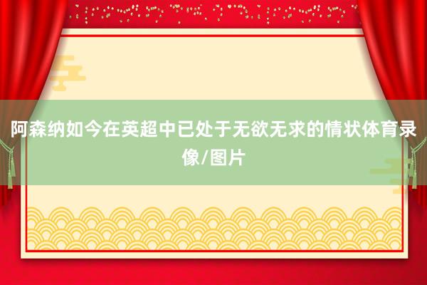 阿森纳如今在英超中已处于无欲无求的情状体育录像/图片