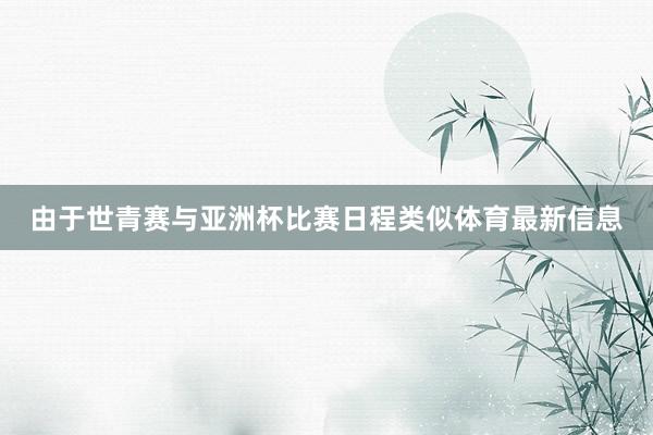 由于世青赛与亚洲杯比赛日程类似体育最新信息