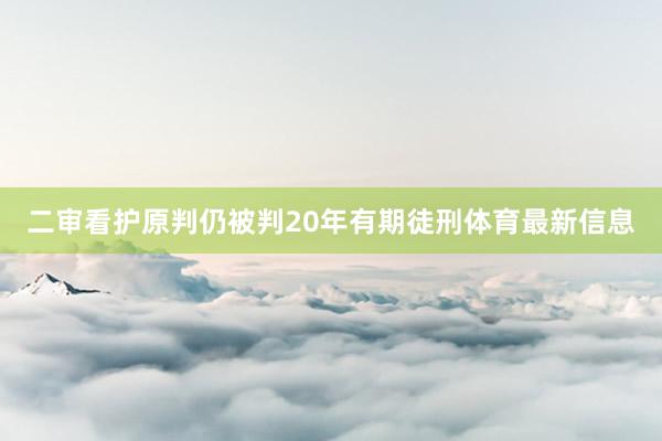 二审看护原判仍被判20年有期徒刑体育最新信息