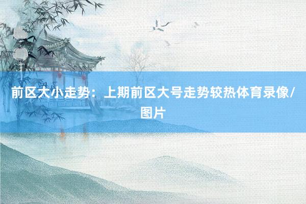 前区大小走势：上期前区大号走势较热体育录像/图片
