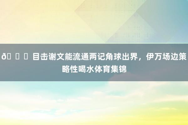 😅目击谢文能流通两记角球出界，伊万场边策略性喝水体育集锦
