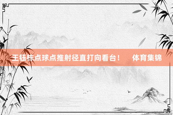 王钰栋点球点推射径直打向看台！    体育集锦
