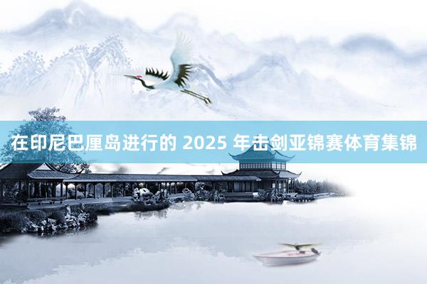 在印尼巴厘岛进行的 2025 年击剑亚锦赛体育集锦
