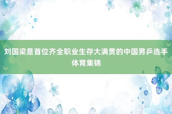 刘国梁是首位齐全职业生存大满贯的中国男乒选手体育集锦