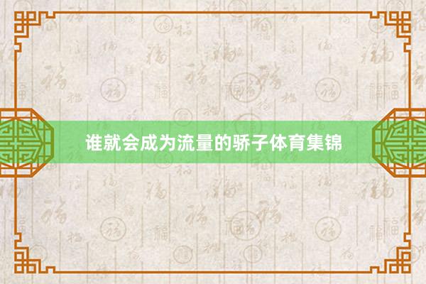 谁就会成为流量的骄子体育集锦