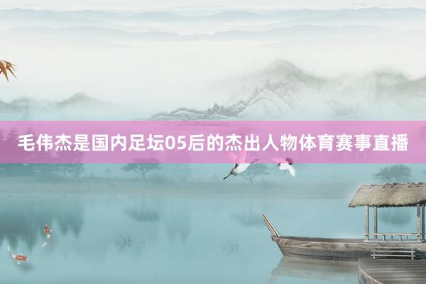 毛伟杰是国内足坛05后的杰出人物体育赛事直播