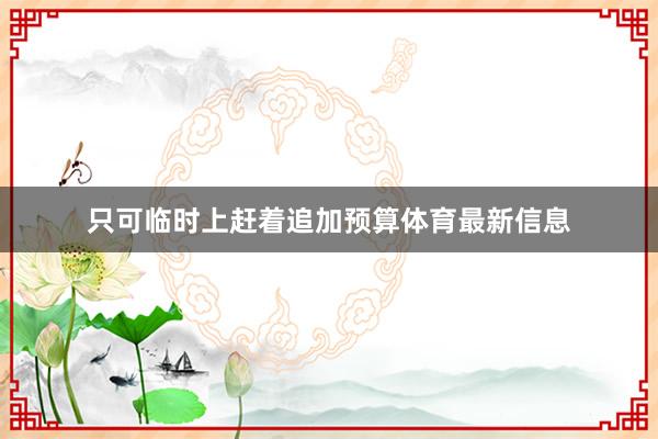 只可临时上赶着追加预算体育最新信息
