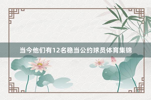 当今他们有12名稳当公约球员体育集锦