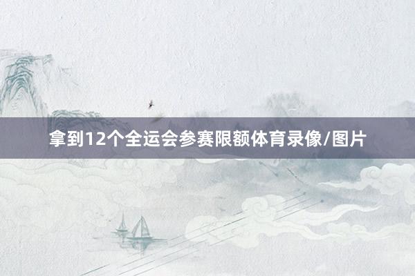 拿到12个全运会参赛限额体育录像/图片