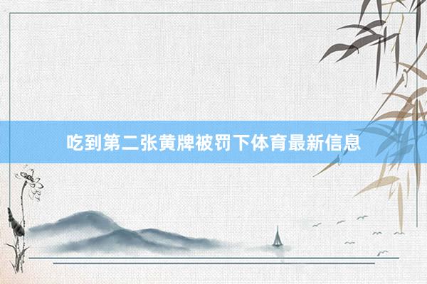 吃到第二张黄牌被罚下体育最新信息