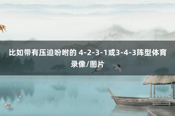比如带有压迫吩咐的 4-2-3-1或3-4-3阵型体育录像/图片