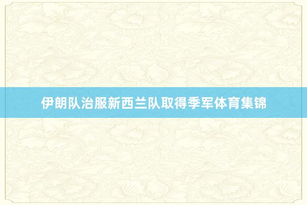 伊朗队治服新西兰队取得季军体育集锦
