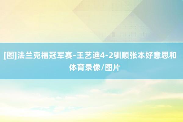 [图]法兰克福冠军赛-王艺迪4-2驯顺张本好意思和    体育录像/图片