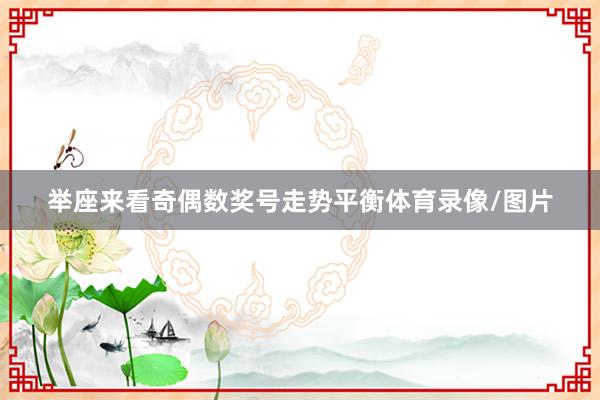 举座来看奇偶数奖号走势平衡体育录像/图片