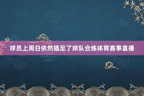 球员上周日依然插足了球队合练体育赛事直播