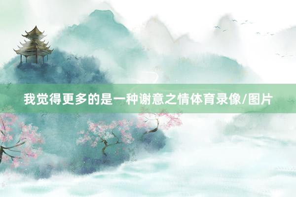 我觉得更多的是一种谢意之情体育录像/图片