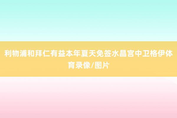 利物浦和拜仁有益本年夏天免签水晶宫中卫格伊体育录像/图片