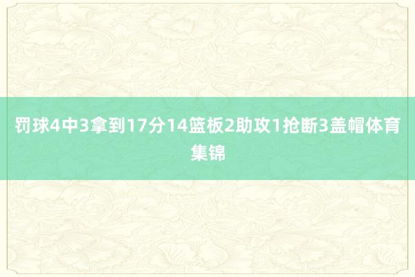 罚球4中3拿到17分14篮板2助攻1抢断3盖帽体育集锦