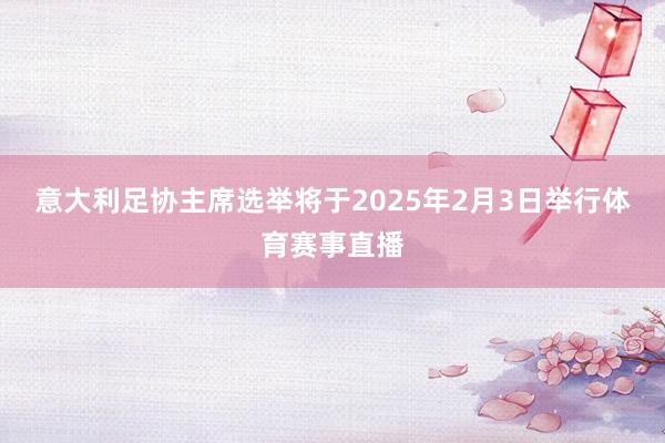 意大利足协主席选举将于2025年2月3日举行体育赛事直播